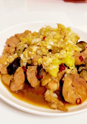 鳥もも肉とナスの炒め物-レシピのメイン写真