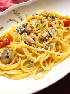 絶品!さんまのコンフィ&キャベツのパスタ-レシピのメイン写真
