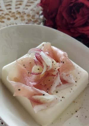 豆腐と生ハムとミョウガのアペロ-レシピのメイン写真