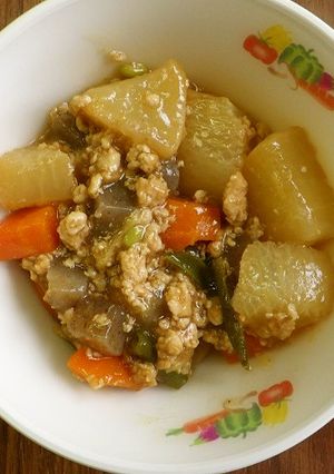 大根のそぼろ煮　★宇都宮学校給食-レシピのメイン写真
