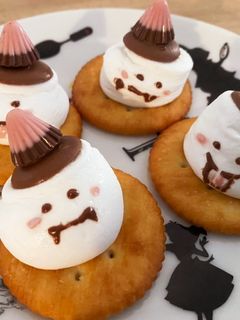 おばけマシュマロクラッカー #アポロ-レシピのメイン写真