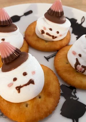おばけマシュマロクラッカー #アポロ-レシピのメイン写真