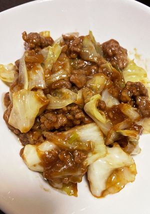 キャベツと挽肉の味噌炒め-レシピのメイン写真