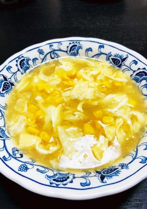 残った茹で汁で！中華コーンスープ-レシピのメイン写真