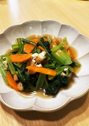 レンジde小松菜の煮びたし-レシピのメイン写真