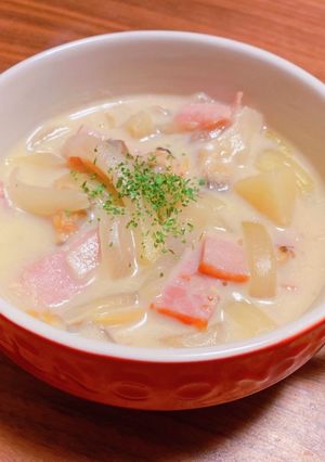 豆乳×牛乳で★簡単クラムチャウダー-レシピのメイン写真