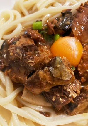 味付き鯖缶で簡単うどんアレンジ♪-レシピのメイン写真