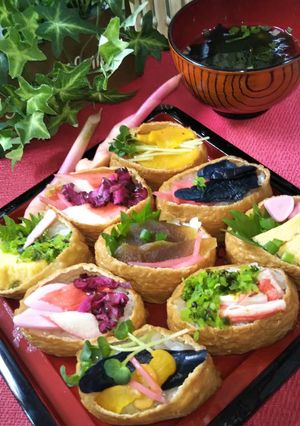 冷蔵庫にあるもので家族が喜ぶいなり寿司-レシピのメイン写真