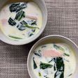 ほうれん草とハムのミルクスープ