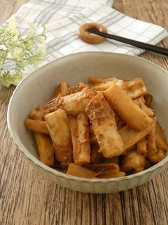 ちくわとレンコンのごま味噌炒め-レシピのメイン写真