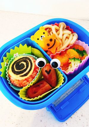 年少さんのお弁当、キャラ弁かたつむり-レシピのメイン写真
