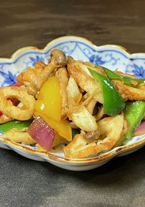 竹輪のココナツカレー炒め-レシピのメイン写真