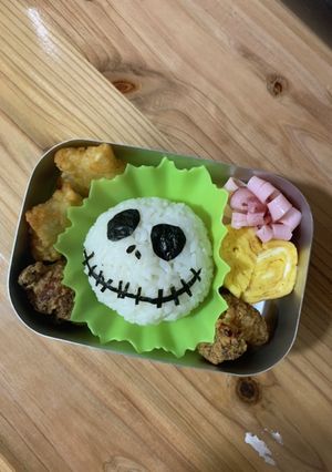 ハロウィンキャラ弁！ジャックスケルトン-レシピのメイン写真