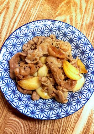 丸ごとにんにく!と豚ばらの甘辛炒め-レシピのメイン写真