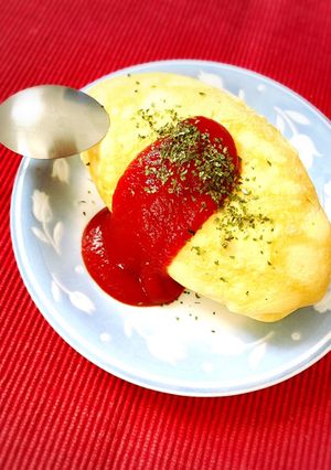 罪悪感ゼロ♪蒟蒻とオートミールオムライス-レシピのメイン写真