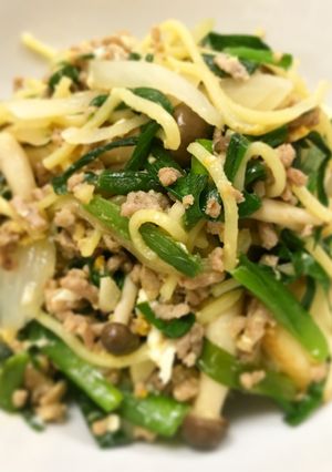 中高年に優しい糖質ハーフ！ニラ焼きそば-レシピのメイン写真