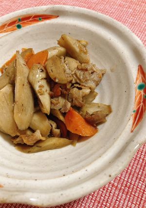 豚バラごぼうにんじん-レシピのメイン写真