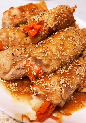 人参と山芋の豚肉ロール-レシピのメイン写真