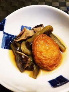 【レンジ調理】なすと椎茸、さつま揚の煮物-レシピのメイン写真
