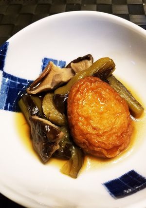 【レンジ調理】なすと椎茸、さつま揚の煮物-レシピのメイン写真