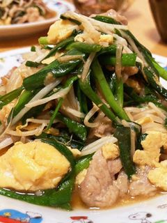 簡単!豚肉のニラもやし炒め-レシピのメイン写真