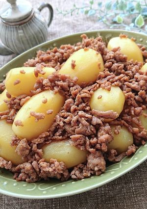 じゃがいもと豚ひき肉の甘辛炒めレンジ時短-レシピのメイン写真