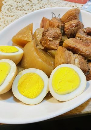 簡単！圧力鍋で豚の角煮と大根と煮玉子-レシピのメイン写真