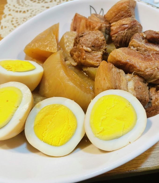 簡単！圧力鍋で豚の角煮と大根と煮玉子-レシピのメイン写真