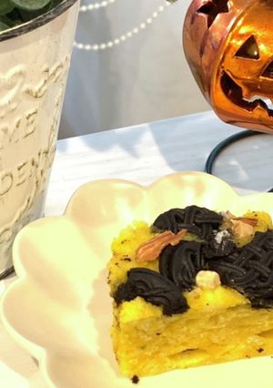 簡単ハロウィン！かぼちゃ蒸しケーキ-レシピのメイン写真