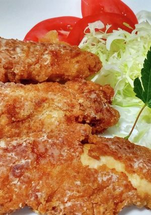 唐揚げフライ風の鶏肉ささみ簡単レシピ!-レシピのメイン写真