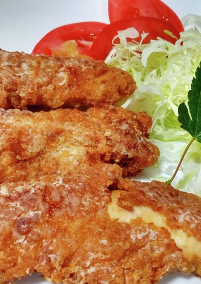 唐揚げフライ風の鶏肉ささみ簡単レシピ！-レシピのメイン写真