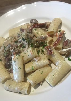 きのことドライトマトのクリームパスタ-レシピのメイン写真