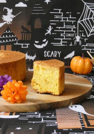 ノンオイル★かぼちゃのシフォンケーキ-レシピのメイン写真
