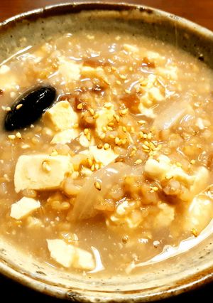 豆腐入り発芽玄米粥 梅干し&発酵玉葱-レシピのメイン写真