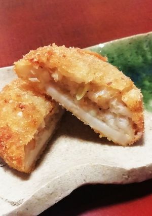 はんぺんと干しエビのレンコン揚げ-レシピのメイン写真