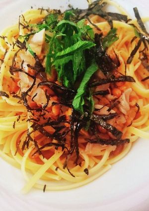 舞茸とニンニク薫る～納豆パスタ-レシピのメイン写真