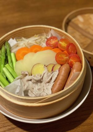 野菜と豚肉のせいろ蒸し-レシピのメイン写真