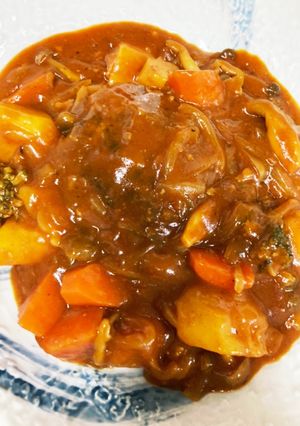 煮込みハンバーグ野菜たっぷり(^^♪-レシピのメイン写真