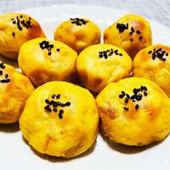 รูปของ 焼き芋でまんまる可愛いスイートポテト