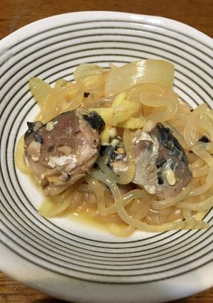 サバ缶と糸こんにゃくの煮付け-レシピのメイン写真