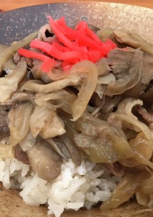 ランチ・お弁当♡15分DE舞茸入り牛丼-レシピのメイン写真