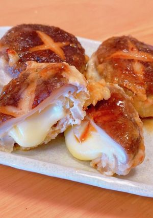 鶏ひき肉で！椎茸のチーズ入り肉詰め-レシピのメイン写真