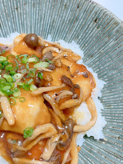 しめじと鶏むねのぽん酢あんかけ丼-レシピのメイン写真