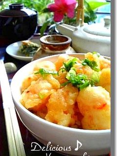 ぷりっぷり~の海老のかき揚げ丼なの-レシピのメイン写真