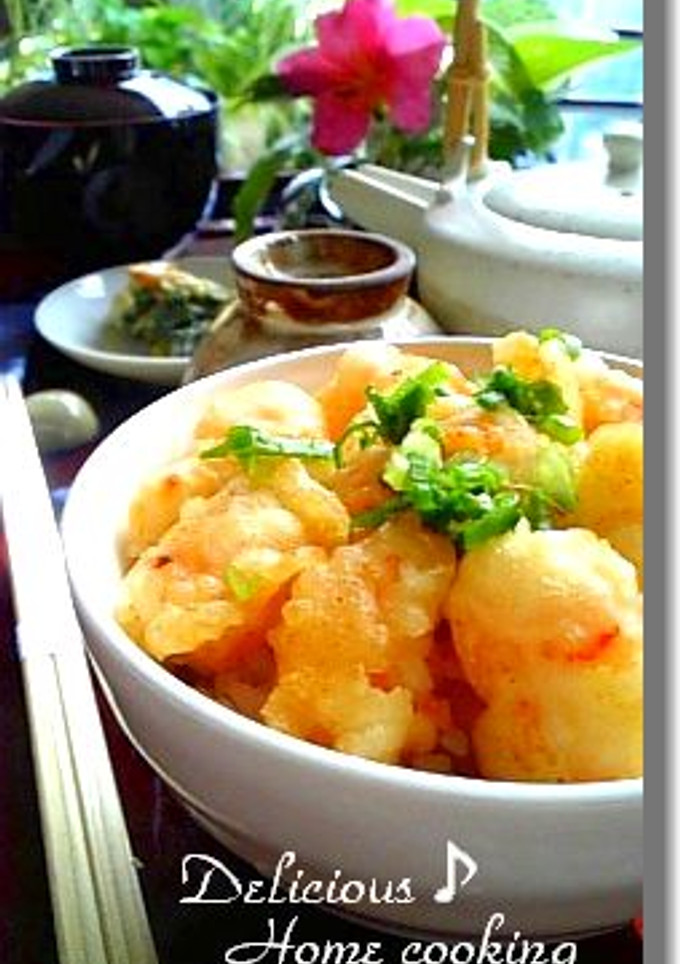 ぷりっぷり～の海老のかき揚げ丼なの-レシピのメイン写真