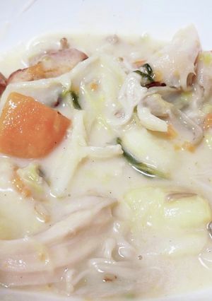 パック鍋野菜のズボラクリームシチュー-レシピのメイン写真