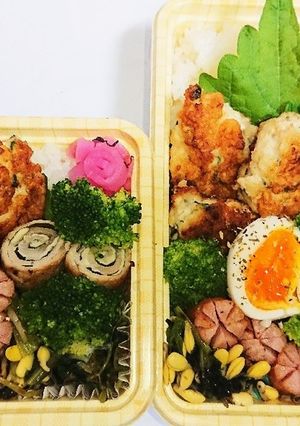 【夫婦弁当141】鶏つくねとナムル-レシピのメイン写真