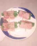 とうろく豆(いんげん豆)のベーコン巻き