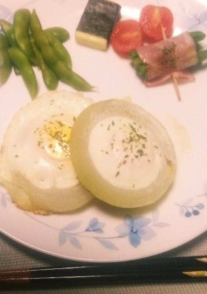 玉ねぎの輪の目玉焼き-レシピのメイン写真