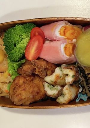 栗ご飯秋弁当-レシピのメイン写真